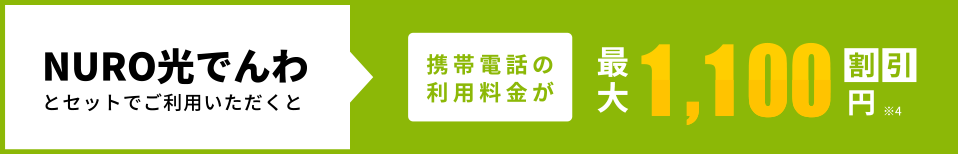 NURO光でんわと合わせてお得！